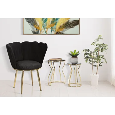 Fotel MINDY Czarny 70x63x83 cm